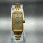 Seiko Watch Women 12mm Champagne Dial Gold Tone 1320-5029 New Battery Vintage 54