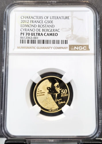 2012 FRANCE GOLD 50 EURO CYRANO DE BERGERAC NGC PF 70 ULTRA CAMEO 283 MINTED