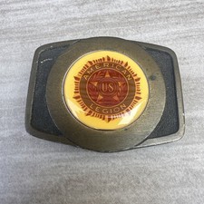 Vintage Veterans of Foreign Wars VFW Insignia Belt Buckle Metal Brass Color