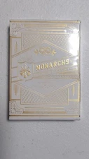 White Gold v2 Monarchs Playing Cards by Theory11 USPCC - New  Sealed but defect