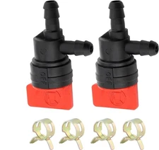 Panari 1/4" 90 Degree Fuel Shut Off Valve with Clamps for 698181 494539... 