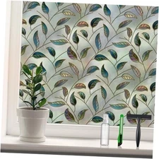  Static Cling Decorative Window Film Vinyl Non Adhesive Privacy Film with 