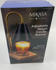Mikasa Adjustable Height Candle Warmer Lamp Black Wood Base With Timer