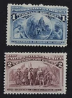 CKStamps: US Stamps Collection Scott#230 231 1c 2c Columbian Mint NH OG