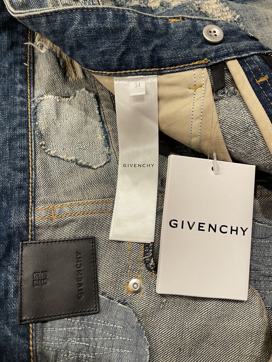 Givenchy Matthew Williams Jeans In Destroyed Denim Moleskin Givenchy Matthew Williams Jeans In Destroyed Denim Moleskin