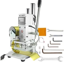 10x13cm Hot Foil Stamping Machine, Manual Leather Hot Stamp Embosser, Max. 350℃