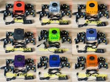 Nintendo GameCube Console NGC Various Colors+Controller+Cables Red. blue, yellow