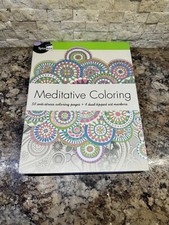 Meditative Coloring Kit Adult Color Pad Paisley Patterns 4 Markers Gel Pens New