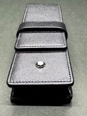 Near MINT] MONTBLANC SIENA 2 Pen Pouch Black 14311 Full grain