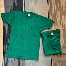  2 Pack Lot Of Vintage 1980s Deadstock Fruit Of The Loom Pocket T-Shirts Size S