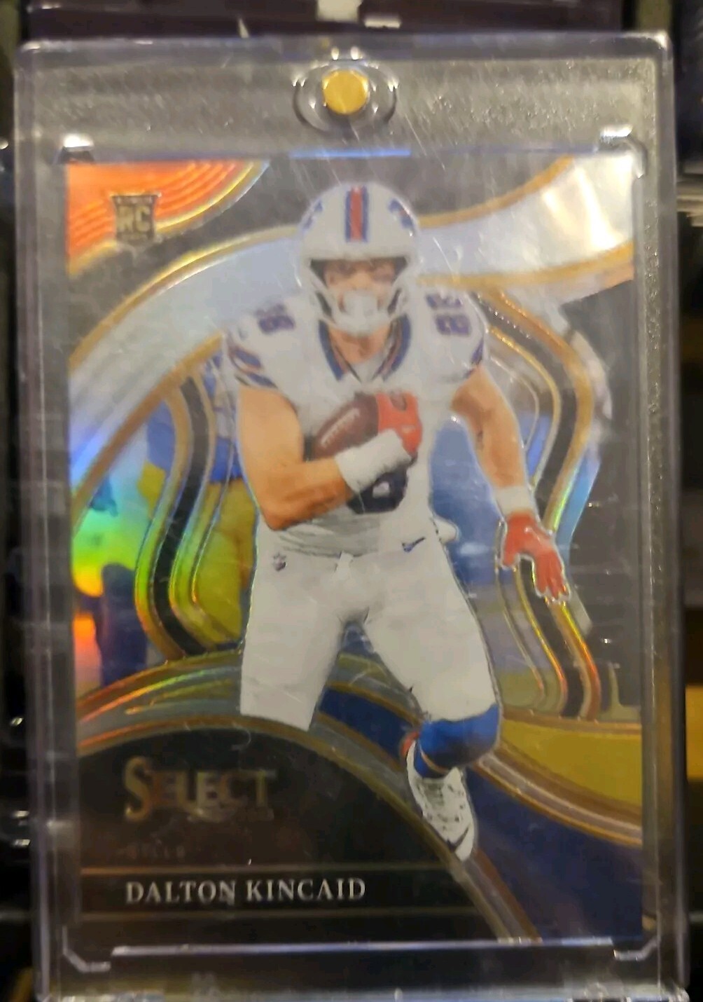 2023 Panini Select - Club Level Red & Yellow Prizm Die-Cut Dalton Kincaid (RC)