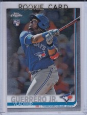VLADIMIR GUERRERO JR. ROOKIE CARD Toronto Blue Jay Baseball 2019 TOPPS CHROME RC