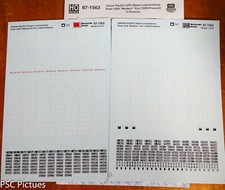 Microscale Decal #87-1563 Decal: Union Pacific (UP) Steam Loco's Post-1939-Prese