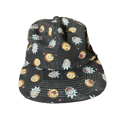 RICK AND MORTY  Hat -  All Over Print Rick and Morty Heads - Snapback Hat Cap