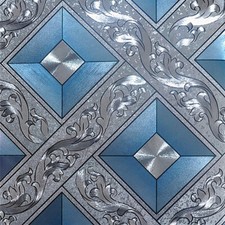 Foil Paper Mosaic Lattice Flicker Hotel Ceiling Decorative Wallpaper 57 Sq.ft