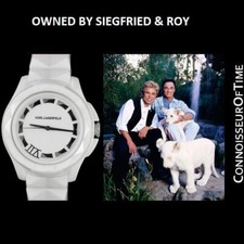 OWNED BY SIEGFRIED & ROY - Karl Lagerfeld Unisex White Ceramic Watch