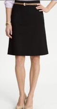 Banana Republic Light Weight Wool Blend Black Pencil Skirt Sz 4