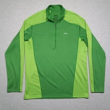 Patagonia Baselayer Large Green Capilene  Midweight Polartec Hiking Backpacking