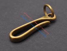 5X Retro Brass Belt Car Keyring U Hook Clip for Leathercraft Wallet Chain 50mm