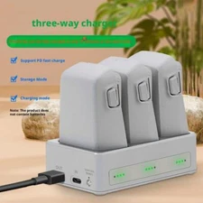 3-ways Charging Hub for DJI Flip Battery Charger Manager Power Bank,,`,.';`