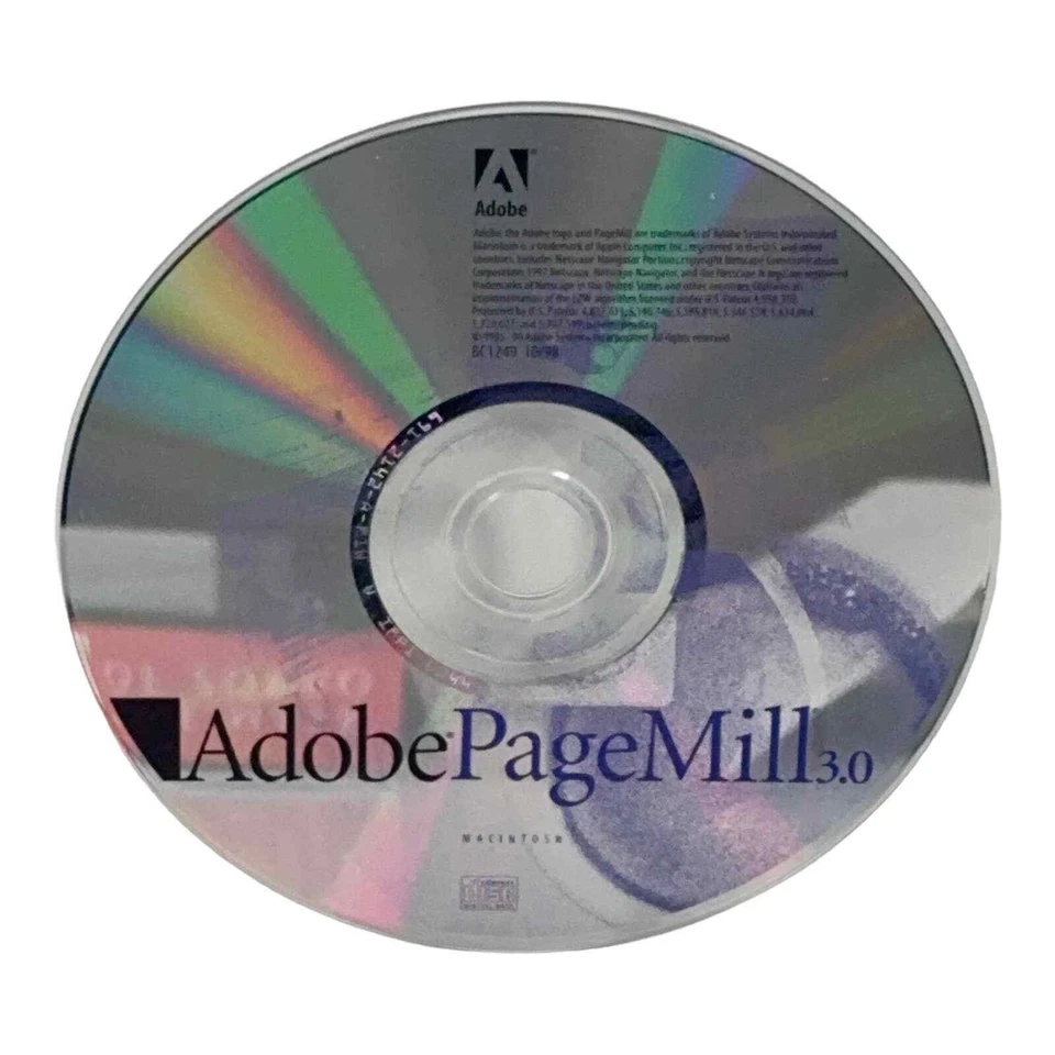 Adobe PageMill 3.0 Macintosh Website Editor Vintage Software Disk Only Pre-owned - Image 2 of 4