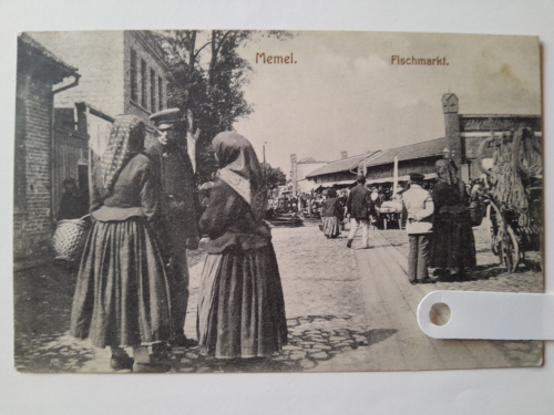 Carte postale Memel marché aux poissons Klaipeda 1912 Prusse orientale - Photo 1/2