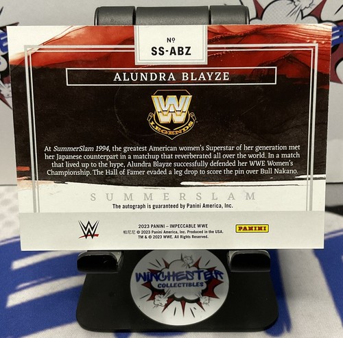 WWE Panini Impeccable SUMMERSLAM 1994 ALUNDRA BLAYZE Auto /94 SS-ABZ - 第 4/4 張圖片