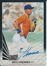 2019 Leaf Metal Draft Baseball NICO HOERNER #LT-NH1 Throwback Autograph 7/7