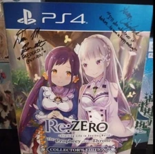 PS4 Collectors ED. Re:Zero Unopened Signed by Ram + Subaru + Frederica
