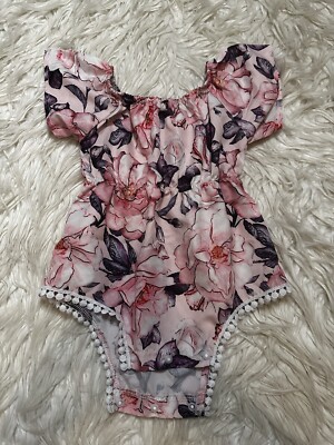 Shein One Piece Floral Baby Girl Toddler Size 86 Multicolor