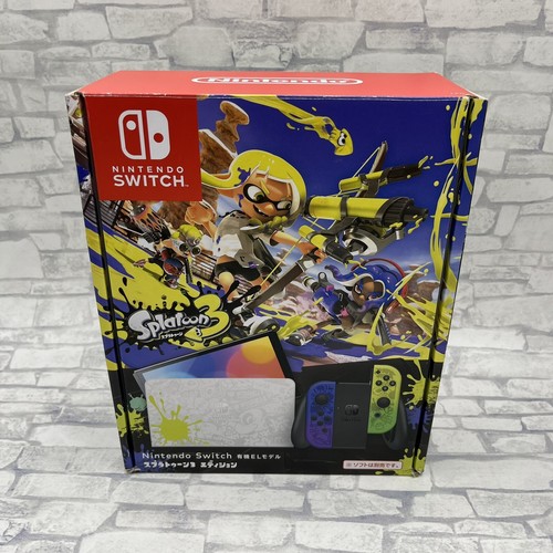 Nintendo Switch 64 GB OLED Console Splatoon 3 Edition Box Used Excellent - Picture 2 of 8