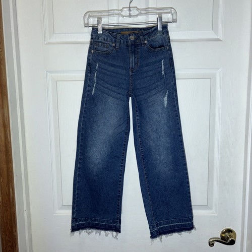 Joe's Jeans Girls 14 x 23.5” Wide Leg Hi Rise Released Hem Ankle Crop Stretch