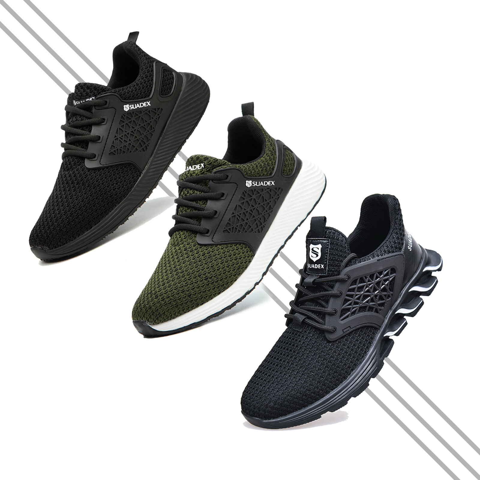 Zapatos de trabajo para hombre SUADEEX zapatos de seguridad gorra de acero botas zapatos de trabajo