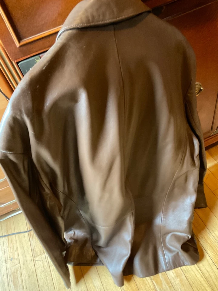 Jones New York 42 Hombre Chaqueta de Cuero Regular Foto 3 de 3