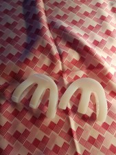 2 große Haarkrebse/Haarklammern-weiß-NEU/UNGETRAGEN-Modeschmuck-Haarschmuck