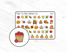 2860~~Fall Deco Planner Stickers.