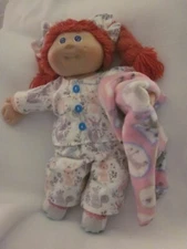 CPK doll clothes/16-18 inch/print pjs/hair bows/blanket