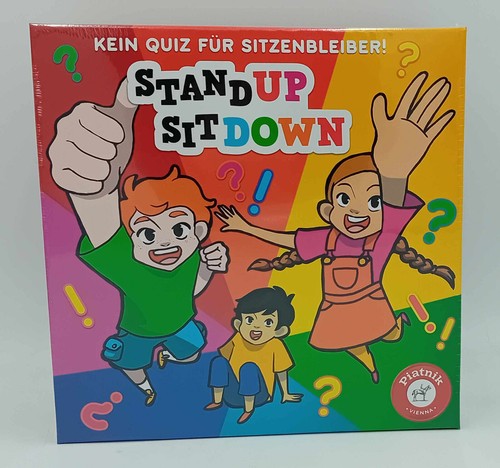 Piatnik Stand up Sit Down Kein Quiz für Sitzenbleiber Quizspiel Quiz Spiel NEU - Picture 2 of 6