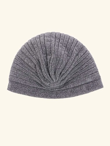 Bonnet turban gris paillette Retro chimio perte cheveux foulard Alopécie hijab - Imagen 8 de 10