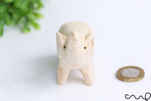 Figura de animal de madera tallada a mano hecha a mano arte artesanal para el hogar adorno - Imagen 4 de 7