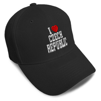 Baseball Cap I Love Czech Republic Dad Hats for Men & Women Strap Closure 1 Size