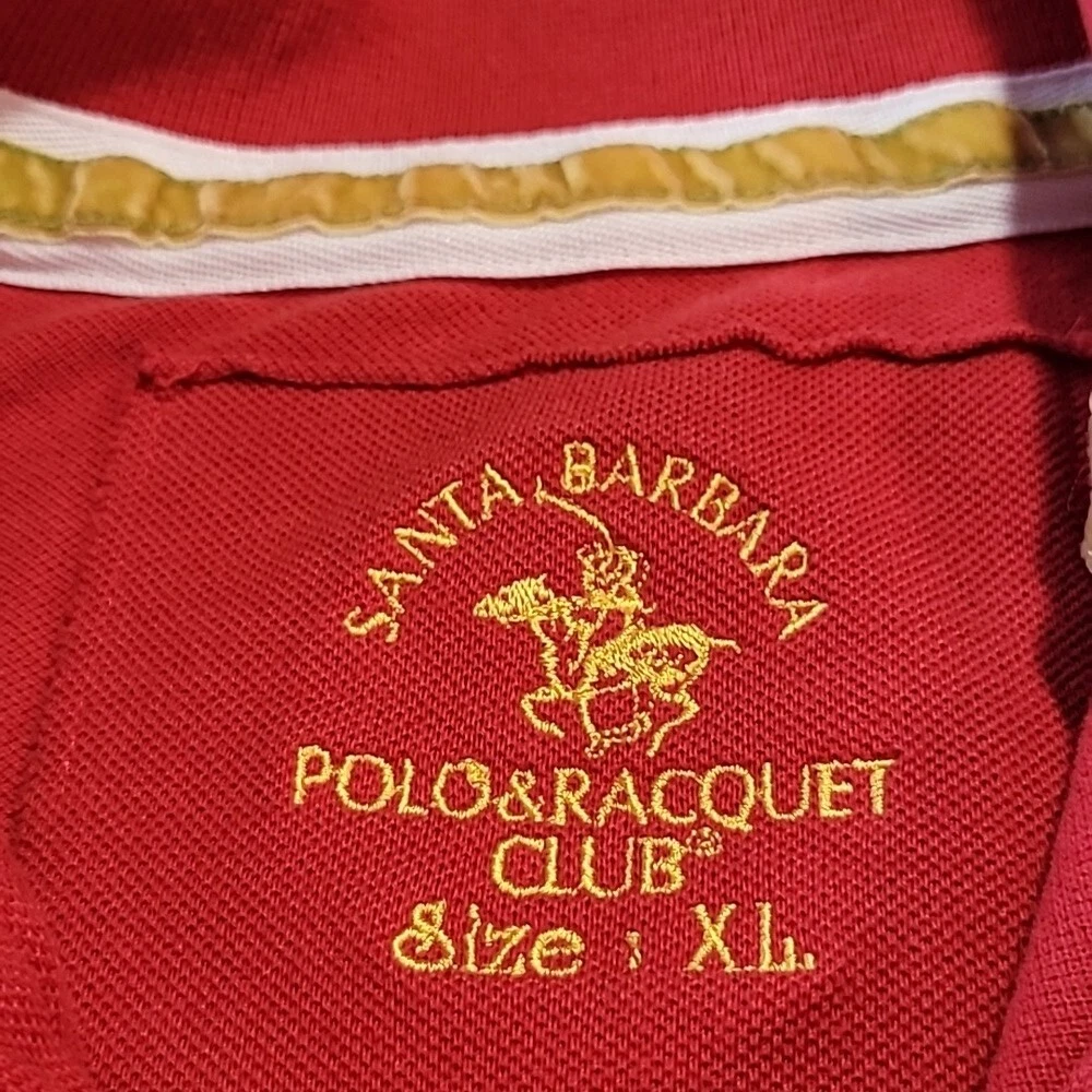 Mens Polo Shirt - SANTA BARBARA POLO & RACQUET BALL CLUB SIze XL