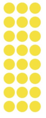 1'' Light Yellow Round Label Dots Stickers Color Coding Inventory 1 Inch Dot