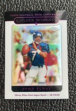 🔥JOHN ELWAY 1998 TOPPS CHROME 50TH ANNIVERSARY GOLDEN MOMENTS REFRACTOR!🔥