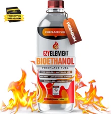 Bioethanol Fireplace Fuel 1 Liter - Clean Burning, Odorless, and Smokeless Bioet