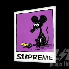 SS21 Supreme Mouse Sticker Purple