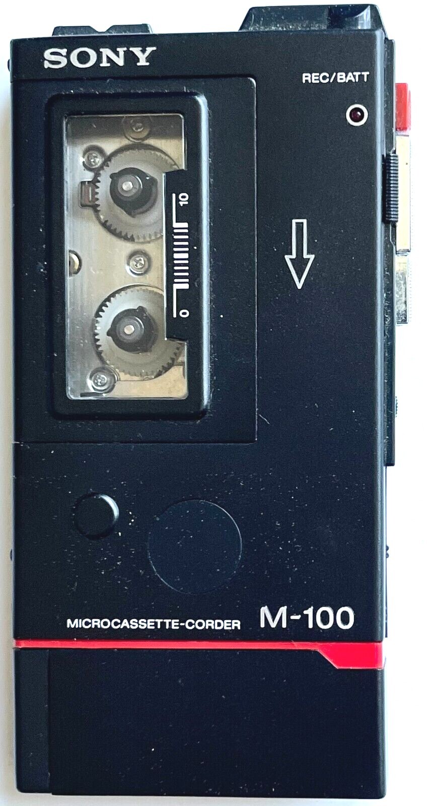 SONY M1OO MICROCASSETTE CORDER TINY DISCRETE HANDHELD VOICE RECORDER