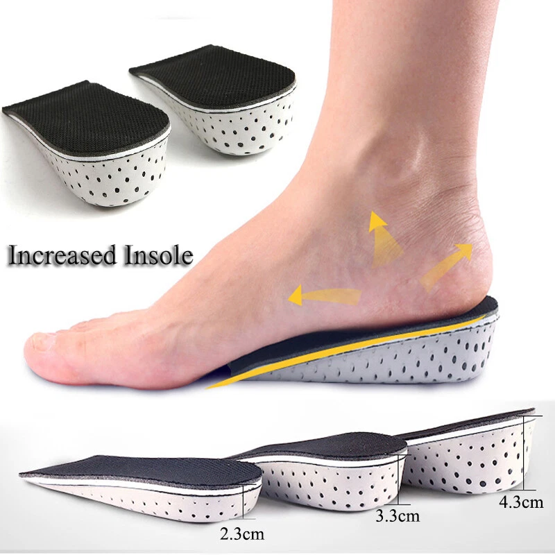 Memory Foam Invisible Height Increase Insoles Heel Lift Taller Shoe Inserts  Pad