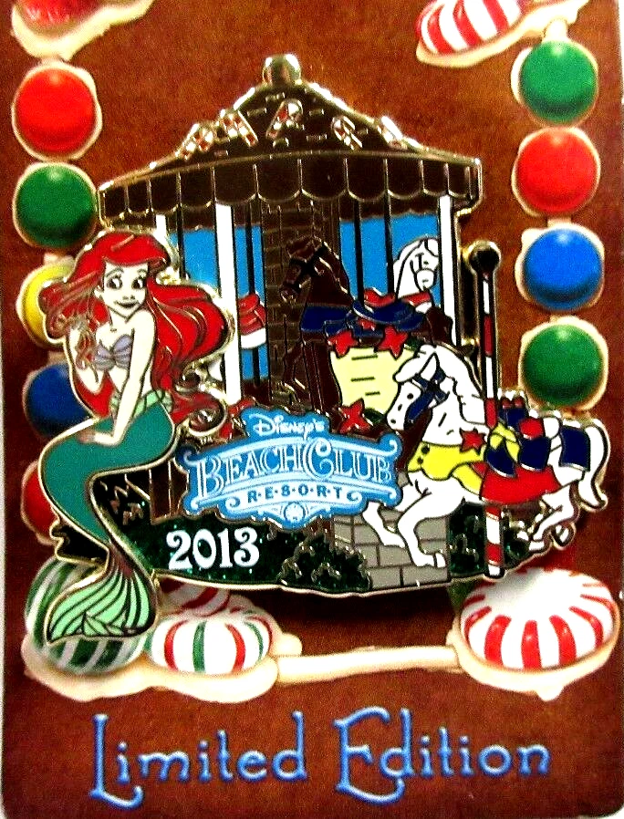 Prendedor de Navidad Disney World 2013 Beach Club Resort/Ariel Gingerbread - LE 1000 Foto 2 de 2