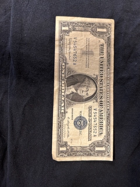 One Dollar Bill Silver Certificate Blue Seal Series 1957B EBay one-dollar-bill-silver-certificate-blue-seal-series-1957b-ebay